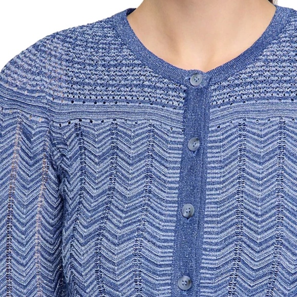 Glitter Crewneck Cardigan Sweater - Picture 2 of 6